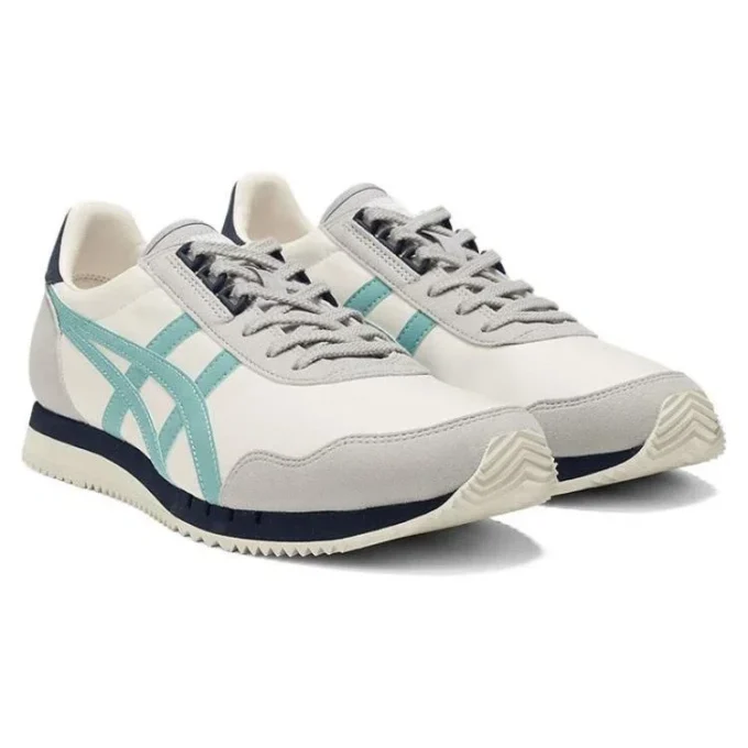 Dualio Marathon Running Shoes “Cream White Grey Aqua”